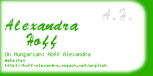alexandra hoff business card